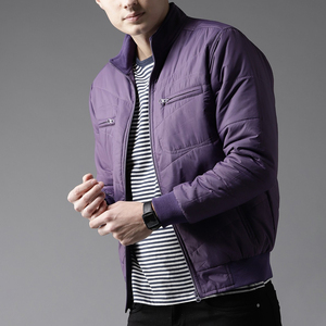 2025 blouson bombardier en polyester léger de haute qualité pour hommes veste d'hiver à col montant avec logo personnalisé OEM avec capuche - Product Image 4