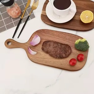 Tabla de cortar de bambú con asa, tabla de picar de madera, bandeja para servir charcutería - Product Image 4