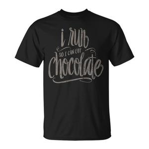 Camiseta I Run So I Can Eat Chocolate, divertida para los amantes del chocolate - Product Image 1