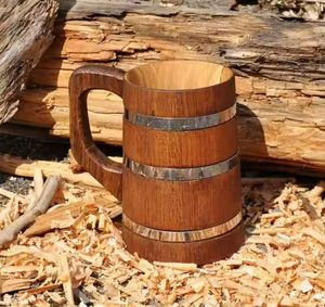 Natural Wood Tea & Coffee <b>Mugs</b> with Tray Popular for Parties Exported from India by exotic indian art - Product Image 3