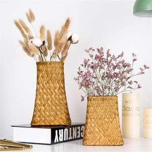 Jarrones de Capullo de Hierba Marina Hechos a Mano al por Mayor, Gran Oferta, Maceta de Rafia de Hierba Marina Natural - Product Image 3