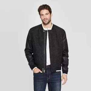 Blouson d'aviateur d'hiver pour hommes OEM style High Street avec fermeture à glissière avant design brodé vente en gros de nouvelles vestes d'hiver OEM pour hommes - Product Image 5