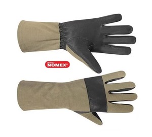 Guantes de Piloto Resistentes al Fuego, Resistentes a los Cortes, Resistentes a las Llamas, de Nomex, de Manga Larga, de Cuero y Aramida - Product Image 2