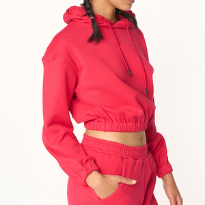 Sudadera Corta con Capucha para Mujer, 100% Algodón, de Alta Calidad, Nueva Llegada, Invierno, Manga Larga, Informal, Estilo Urbano, Moda - Product Image 3