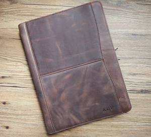 Estuche para cuaderno Almacenamiento Cremallera Organizador de cuero Logotipo personalizado Portafolio LAP-0012 - Product Image 1