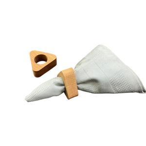 Servilleteros de madera, servilleteros de madera rústica para decoración de mesa, servilletero de madera geométrico moderno, accesorio de mesa ecológico - Product Image 1
