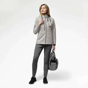 Gommages médicaux Vente en gros d'uniformes de soins de santé à manches longues pour femmes Vestes de gommage zippées Uniformes personnalisés pour soins infirmiers à l'hôpital - Product Image 1