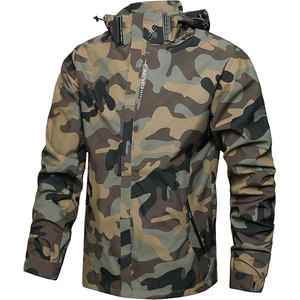 Vestes pour hommes en polyester de haute qualité, imperméables, respirantes, à col montant, à capuche, conçues sur mesure en gros - Product Image 1