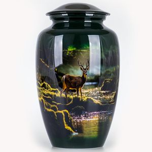 Design moderne Grande urne funéraire en forme de cerf pour les cendres humaines Urne funéraire décorative pour papa Adulte Mâle Femelle 200 Lbs Sympathie - Product Image 6