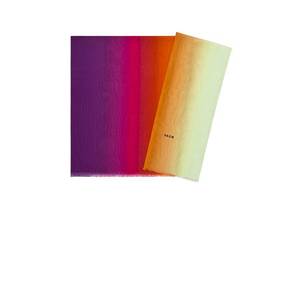 Ensemble de foulards de mode violet et orange en soie et coton, châle dégradé avec pompons - Product Image 2