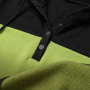 Sudaderas con Capucha para Mujer, Cuello Henley, Botones, Bolsillo Tipo Canguro, Manga Larga, Ropa Casual, Sudaderas con Capucha Elegantes - Product Image 5