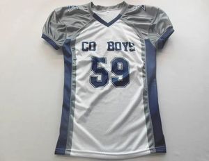 Uniformes de Fútbol Americano Hechos a Medida, Camisetas Transpirables de Manga Corta, Tallas Grandes, 100% Poliéster, Antibacterianas y que Absorben la Humedad - Product Image 2
