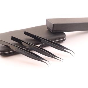 Pince à cils de construction en acier inoxydable avec pointe pointue précise pour un toilettage précis des cils emballage personnalisé - Product Image 2