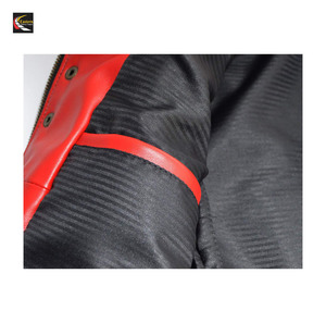 Veste en cuir rouge et noir mode hommes veste noire/hommes vestes en cuir/vestes en cuir du Pakistan - Product Image 6