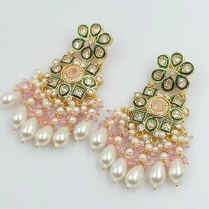 Joyería India al por mayor de último diseñador tradicional y de moda de pendiente jhumka Kundan para mujer joyería de pendiente elegante - Product Image 1