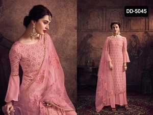 Nouveau Designer Fox Georgette Soie Fantaisie Salwar Kameez Costume avec Pierre Travail Fantaisie Dupatta Femmes Porter Robe De Mariée - Product Image 2
