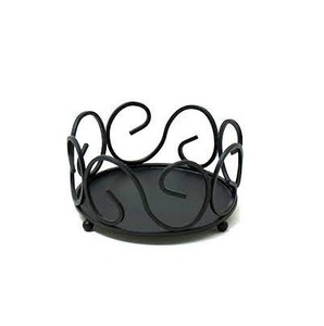 Soporte de posavasos de metal para juego con soporte de metal Forma redonda Color marrón claro Posavasos personalizado - Product Image 2