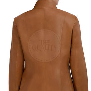 Diseña Tu Propia Chaqueta de Cuero de Alta Calidad para Mujer de Invierno, Transpirable, de Manga Larga y Personalizable - Product Image 3