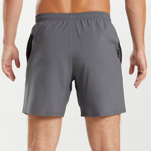 กางเกงขาสั้นออกกำลังกายสำหรับผู้ชายกางเกงวิ่งออกกำลังกายทำจากผ้าฝ้ายน้ำหนักเบามีกระเป๋าปิดเอวยางยืดโลโก้ออกแบบได้ตามต้องการ - Product Image 2