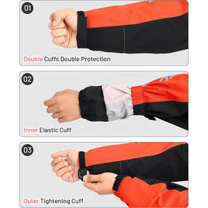 ชุดกันฝนผู้ชายแบบทอสำหรับฤดูหนาว กันน้ำได้ดีเยี่ยม ผ้าไม่ติดน้ำมัน พร้อมฮู้ด เหมาะสำหรับคนขับรถ ผู้ส่งของ และมืออาชีพด้านกิจกรรมกลางแจ้ง - Product Image 5