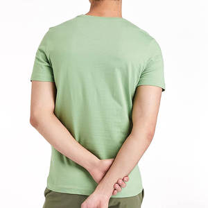 Camiseta 100% de algodón para hombre, ropa deportiva para temporada de verano, precio asequible, transpirable, Lisa - Product Image 2