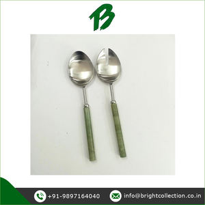 Fabricante de juego de Servicio de ensalada con mango de piedra natural de cuarzo Gery para uso en bodas y hoteles a un precio confiable - Product Image 2