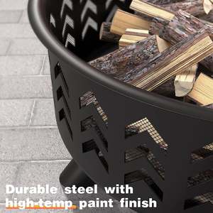 Iron <b>Fire</b> <b>Pit</b> <b>Camping</b> Iron <b>Portable</b> <b>Fire</b> <b>Pit</b> for Home and Garden - Product Image 2