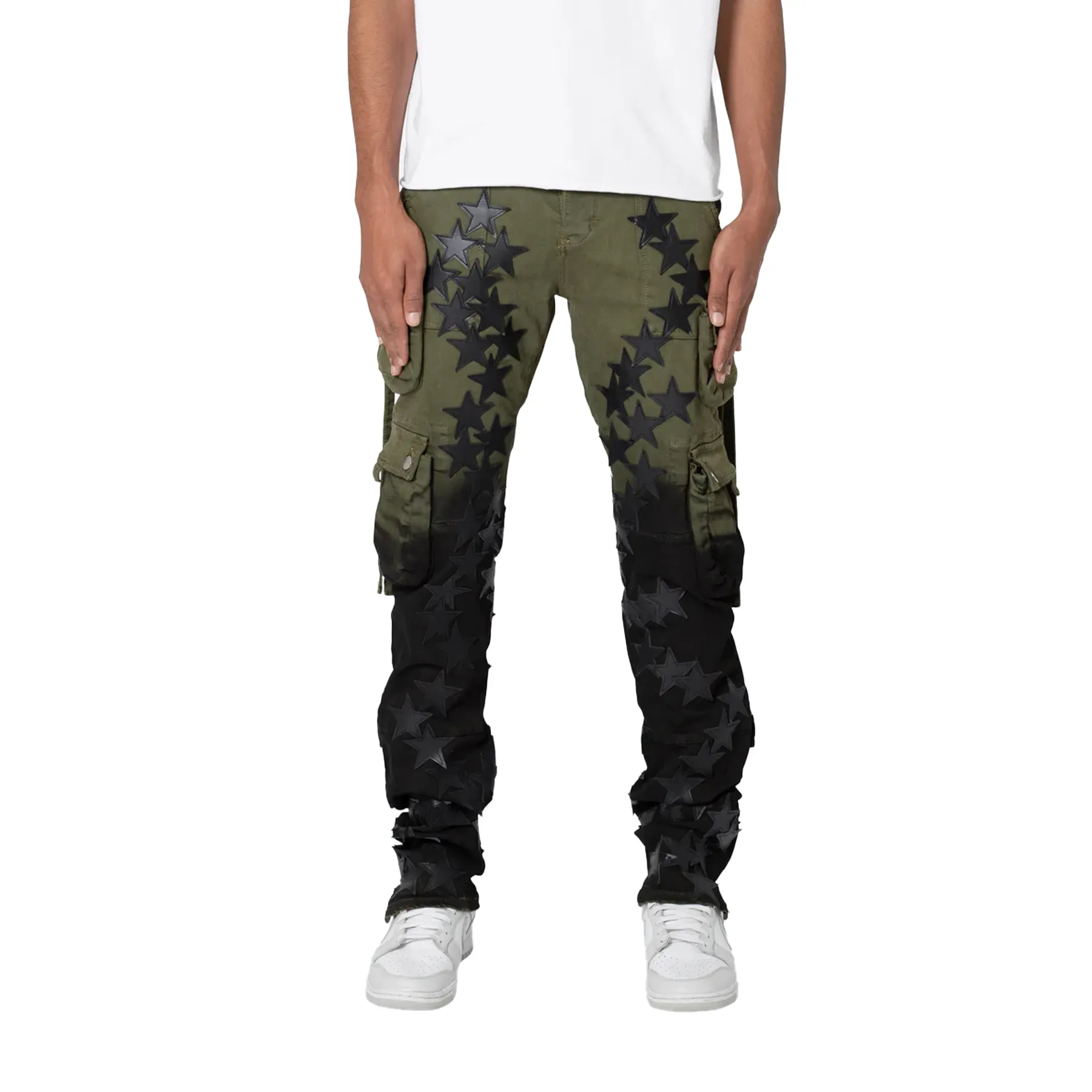 Vente chaude hommes casual jean Cargo pantalon poches personnalisées hommes confortable Denim jean à la mode à la mode impression personnalisée pantalon