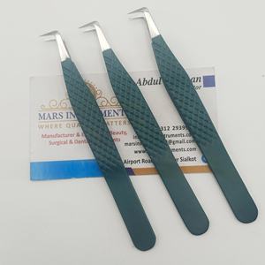 Gran oferta, pinzas profesionales de Extensión de pestañas con volumen de 90 grados, logotipo personalizado, Punta puntiaguda, herramienta de belleza de acero inoxidable - Product Image 2