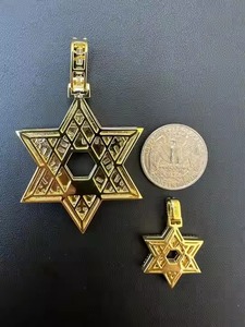 Magen Star David Joyería fina Colgantes y dijes Plata de Ley 925 Vermeil Passes Diamond Tester Hip Hop Jewelry MOISSANITE - Product Image 4