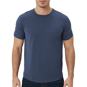 Custom Logo <b>Men</b> T-<b>Shirts</b> From Pakistan Made of Cotton & Bamboo Fiber Solid Pattern - Product Image 4