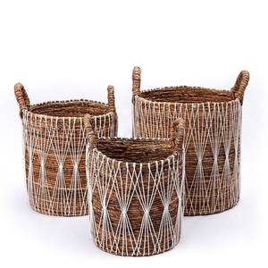 Handmade Set of 4 Seagrass Water Hyacinth Woven Storage Basket - Product Image 4