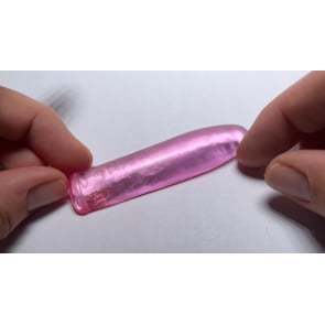 พลอยคอรันดัมสีชมพูกุหลาบ ผลิตในห้องปฏิบัติการ ขนาด 3 มม. ความสูง 1 มม. รูเจาะ 1 มม. ผ่านการอบความร้อน - Product Image 2