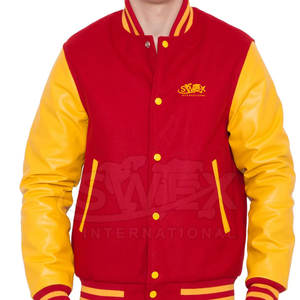 Veste Letterman à manches en cuir de haute qualité Veste d'hiver Letterman à manches en cuir avec logo personnalisé - Product Image 1