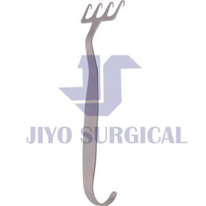 PROFESSIONAL FREEMAN Mini <b>RAKE</b> Retractor Prongs 4 Sharp - Blade 19 Mm - Length 2'' - 5 Cm/RETRACTORS for PLASTIC SURGERY - Product Image 2