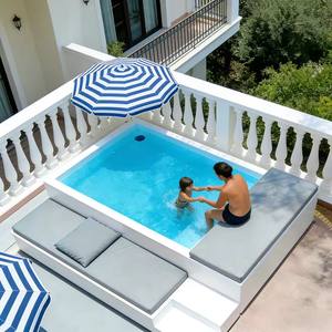 Piscine hors sol compacte pour hôtel et jardin avec transat, <span class=keywords><strong>jacuzzi</strong></span> de luxe et piscine de bronzage en promotion - Product Image 6