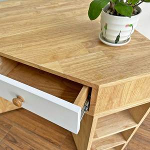 Commode minimaliste en chêne moderne avec tiroirs en MDF et en métal pour chambre à coucher et salon - Product Image 6