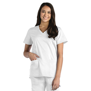 Ensemble infirmier élégant pour femme, col en V, dernière conception, en jersey Spandex/Polyester, hauts et pantalons de qualité supérieure, pas cher - Product Image 5