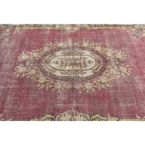 Vintage 5,9x9,8 pies púrpura Beige lana plana tejido alfombra diseño de retazos turcos para decoración para sala de estar 4m de ancho con respaldo de látex - Product Image 5