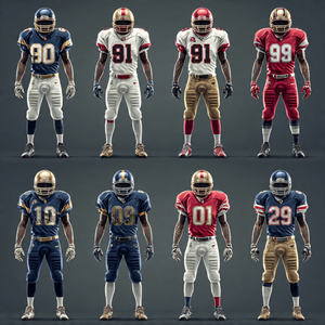 Ensemble d'uniformes de football sportif, maillot à manches courtes américain, ensembles de pantalons américains, OEM, uniformes américains - Product Image 5