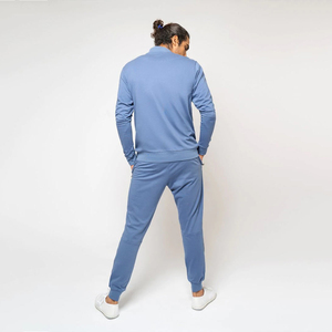 Ensemble de survêtement d'hiver personnalisé pour homme grande taille XL, imprimé logo tendance, en tissu polaire respirant, couleur unie, demi-zip pour le jogging - Product Image 6