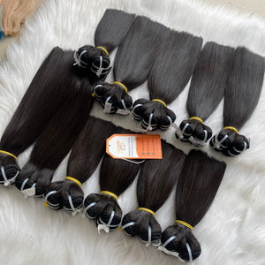 Precio asequible barato longitud corta 6 ''8'' para Bob Super doble dibujado hueso negro recto cabello humano - Product Image 4