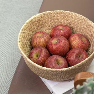 Panier de plantes en jonc de mer, panier d'algues pour pot de plantes, panier de ventre tissé à la main avec poignées pour la lessive, le pique-nique, le panier d'épicerie - Product Image 6