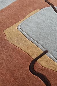 Ensemble de tapis décoratifs d'intérieur modernes en laine de Nouvelle-Zélande faits à la main, géométriques abstraits, à poils longs, épais, en latex, faits à la main - Product Image 2