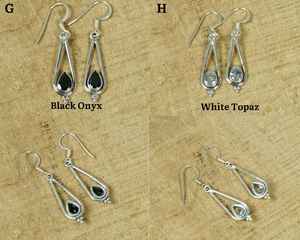 Pendientes de gancho de plata esterlina, regalo de joyería hecho a mano con piedras preciosas cortadas para el Día de San Valentín, pieza de joyería elegante - Product Image 3