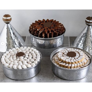 Mesa de casa hecha a mano, soporte decorativo para postres, vajilla, cuenco dulce, elegante, cuenco de servicio de Chocolate de Metal dorado para bodas - Product Image 6