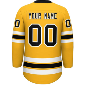 Maillot de hockey sur glace respirant personnalisé par sublimation – Logo, nom d'équipe, numéros, couleurs personnalisables – Design prêt à l'emploi en usine – 100 % polyester - Product Image 3