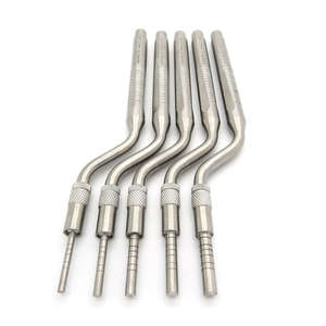 Ensemble de 5 ostéotomes dentaires manuels de qualité supérieure, pointe concave décalée, levage du sinus, compression osseuse, outils chirurgicaux en acier inoxydable - Product Image 1