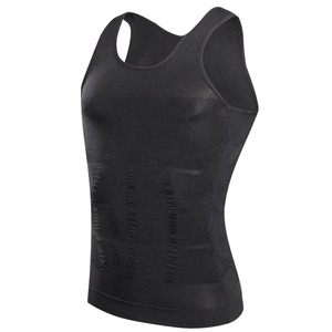 Men's Seamless Waist <b>Trainer</b> Tank Top Body Shaper Slimming Compression Vest Button Belly Control Weight Loss Shapewear - Product Image 5