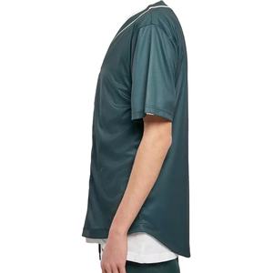 เสื้อเบสบอลคุณภาพสูง ระบายอากาศได้ดี ผลิตจากโพลีเอสเตอร์ 100% คอวี ติดกระดุมเต็มตัว พิมพ์โลโก้ด้วยเทคนิคการถ่ายเทความร้อน - Product Image 3